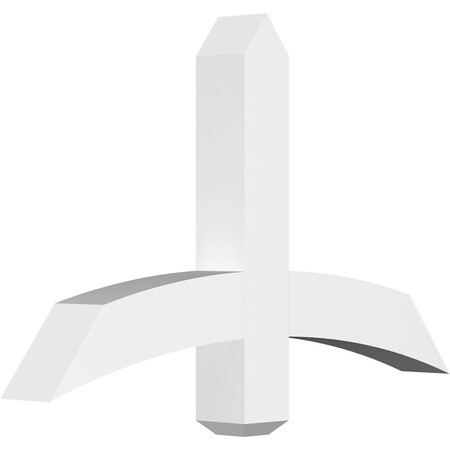 Ekena Millwork Bellingham Architectural Grade PVC Gable Bracket, 36"W x 22 1/2"H x 4"D x 4"F, 15/12 Pitch GBP036X23X0404BEL00